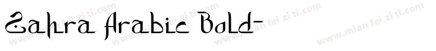 Zahra Arabic Bold字体转换